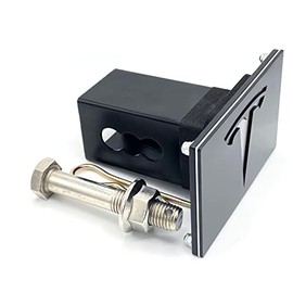 Tow Hitch Cover for 2" Receiver Tow Truck Trailer SUV Heavy Duty Metal (Black/Silver)