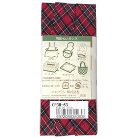 purintobaiasute-pu CP38 – 63 Cotton purinto Plaid Red X Green Series Double Fold 20 mm (Width 20 mm X 2 m Roll)