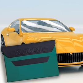 Document Bag for Car Motorcycle Made of Tam with Flap (Dark Green)