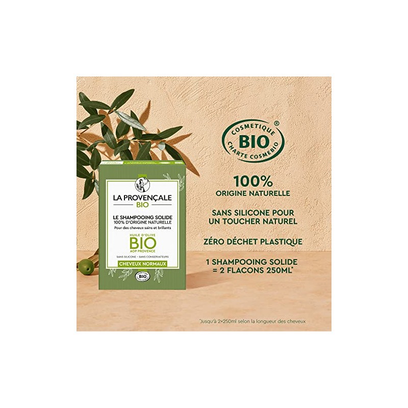 La Provençale Bio - Normale Haare, festes Shampoo, 100 %