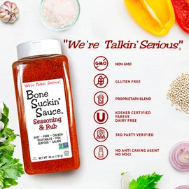 Bone Suckin' Barbecue Seasoning and Grill Rub, Original Blend, Gluten-Free, Non-GMO, Kosher, No Msg