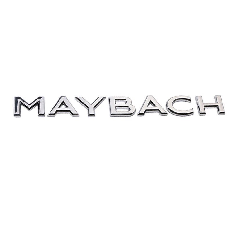 NONE Mercedes Rear Trunk Hatch Sticker Badge Bright Silver Maybach
