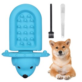 Dog Crate Training Tool Lick Toy for Training Behavior, Rubber Crate Entertainment Toys Interaction with Puppy Slow Feeder Pad Mat, Peanut Butter Treat Dispenser Training Aid for Reduce Dog Anxiety