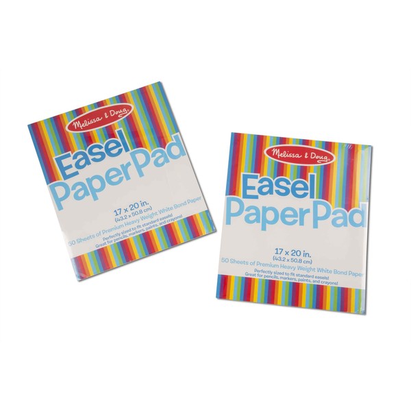 Melissa & Doug Easel Pad Bundle 50 Sheets 2-Pack - Large Easel Paper Pad For Classrooms