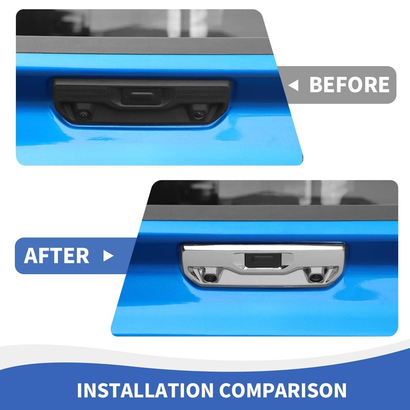 RAZPOY Tailgate Handle Cover Trim Compatible with Chevy Silverado &
