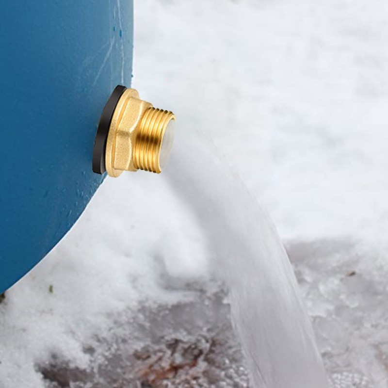 Uenede 2PCS Solid Brass Bulkhead Fitting 1/2”Female x 3/4”Male Double