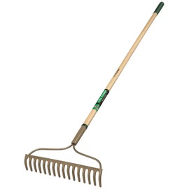 Truper 31356 Tru Tough 54-Inch 16 Teeth Welded Bow Rake, Wood Handle, 6-Inch Grip
