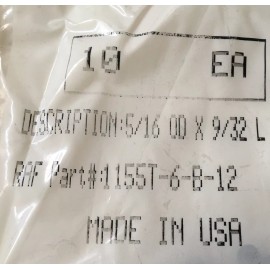 Unbranded [10 Pack] 5/16” OD 9/32” Long Zinc Plated Brass Unthreaded Spacers For #6 Screw