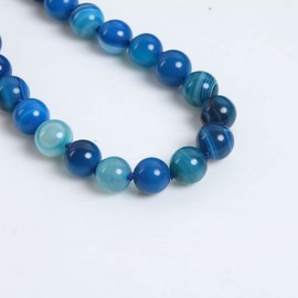 Treasurebay in 12 mm, facettiert, Blau, mit Achat-Perlen-Halskette Armband Ohrringe & Schmuck-Set wird in einer wunderschönen Geschenkbox,