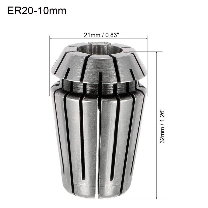 sourcing map Collet Chuck ER20 10 mm for CNC Engraving