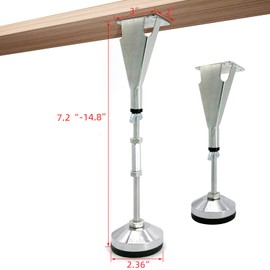 1 Pack Adjustable Height Center Support Leg for Bed Frame,Bed Center Slat Heavy Support Leg,Extra Durable Steel Support Legs | Suitable for Bed Frame,Bed Center Slats,Cabinet and Wooden Furniture