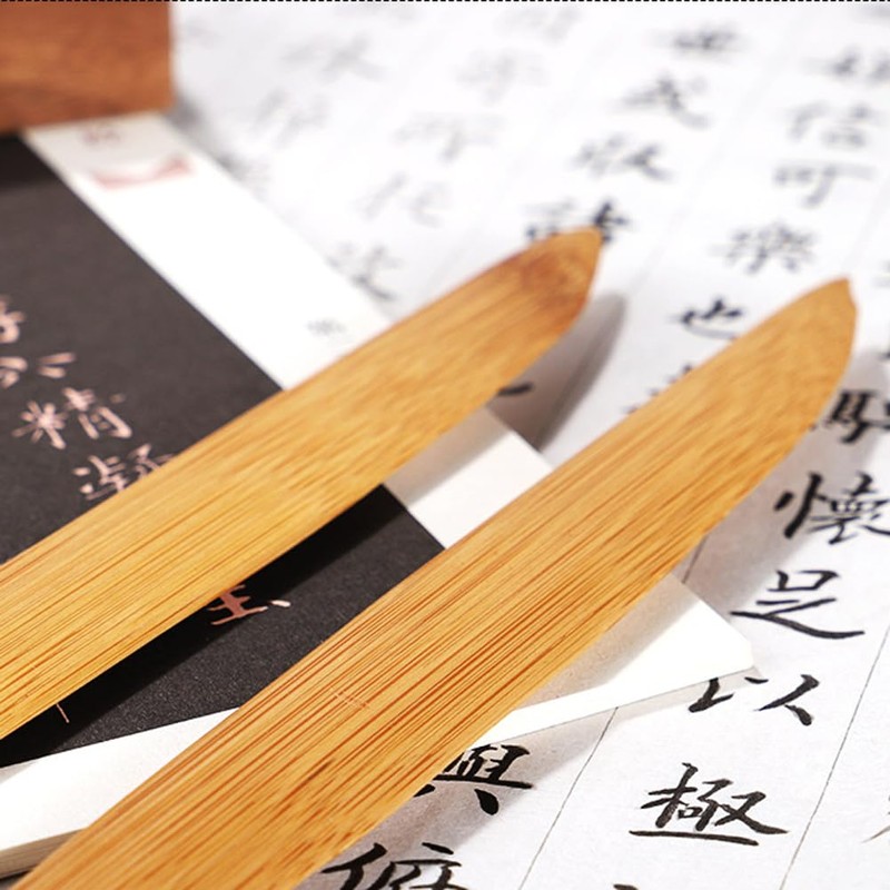 2Pcs 9.84 Inch Bamboo Envelope Opener Long Handle Desk Office