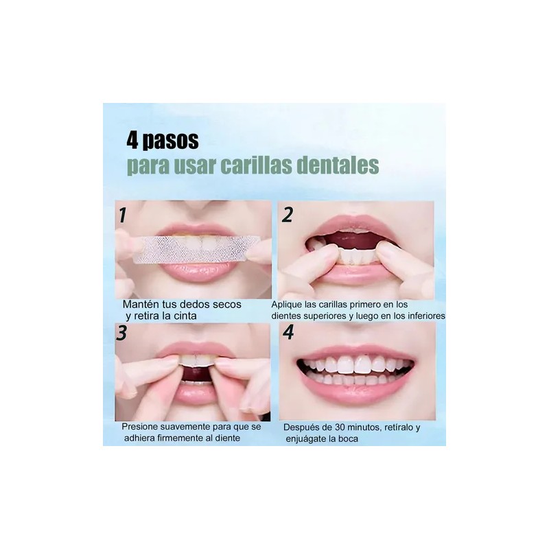 56 Tiras Blanqueadoras Dentales 9d White Higiene Bucal