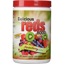 Greens World Delicious Reds 8000 Strawberry Kiwi 300 grams ( 10.6 oz )