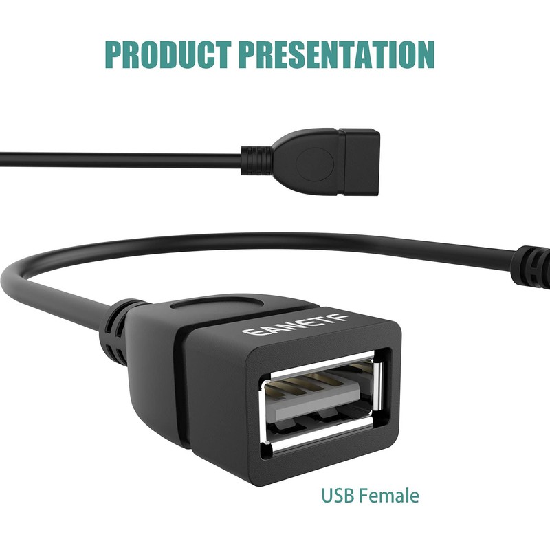 Eanetf USB to Aux Audio Adapter, 2PCS 3.5mm Male to