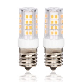 Simba Lighting LED E17 Microwave Appliance Light Bulb (2 Pack) 4W T8 40W Incandescent Replacement for Under Hood, Stove Top, Range, 120V, Intermediate Screw Base, Non-Dimmable, 3000K Soft White