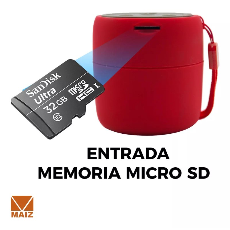 Maíz Mini Bocina Bluetooth Recargable Usb Inalambrica Portatil