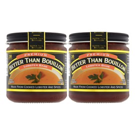 Better Than Bouillon Lobster Base, Made from Select Cooked Lobster & Spices, Makes 9.5 Quarts of Broth, 38 Servings, 8-Ounce Jar (Pack of 2)