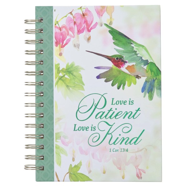 Green Journal w/Scripture Love Bible Verse Large Notebook, 192 Ruled