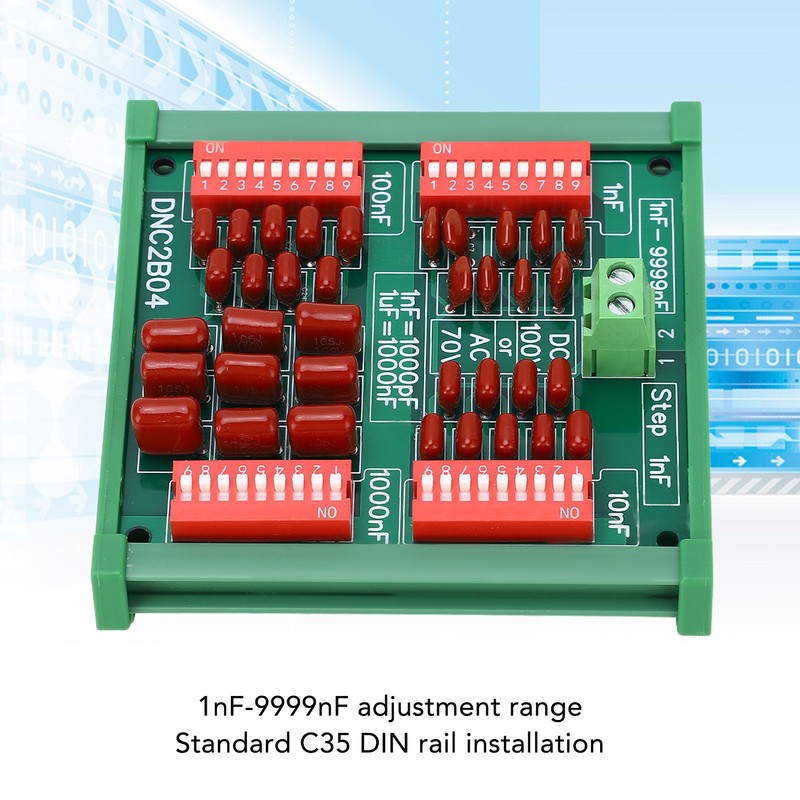 1nF Step 4 Digit Decade Programmable Capacitor Board Polypropylene Film