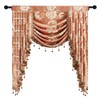 ELKCA European Style Jacquard Single Swag Waterfall Valance for Living