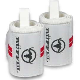 BÜFFEL Wrist Wraps, Wrist Support, Weight Training, 2-Piece Set, 23.6 x 3.1 inches (60 x 8 cm), Wrist Training, Wrist Strap, Wrist Fixation, Weight Training, Fixing Weights, (White)