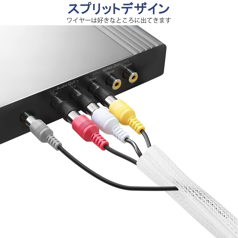 Hocerlu Cable Storage Sleeves, Wire Hiding, Length Approx. 1.6 ft