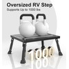 Oversized RV Step Stool 1000 lbs Capacity, Foldable Adjustable 3-Platform