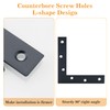 Mooche 10 Pack L Flat Brackets,Corner Bracket Black Corner Brace