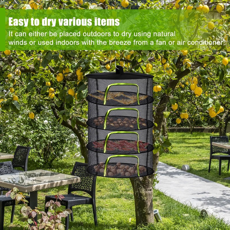 Baieye Herb Drying Net, 4-Layer Herb Net for Drying, Diameter