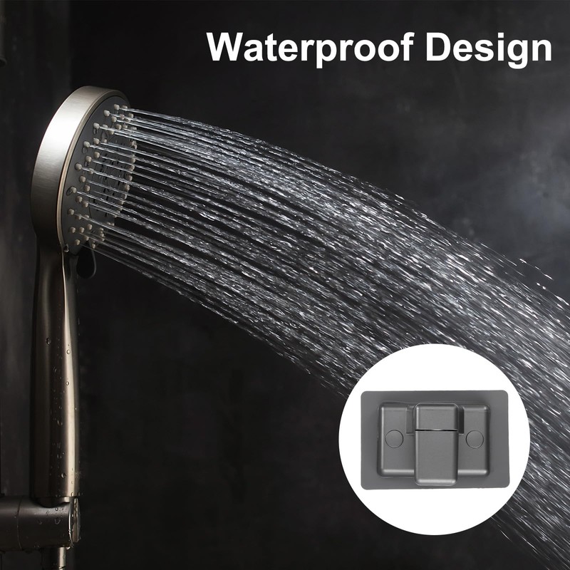 uxcell Shower Head Holder Strong Adhesive, Adjustable Handheld Shower Wand