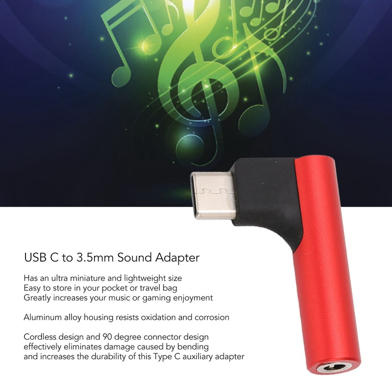 USB C to 3.5mm Sound Headphone Jack Adapter Type C