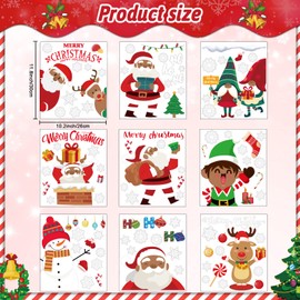 Black Santa Claus Window Clings African American Christmas Window Clings Christmas Window Decals for Glass Window Xmas Holiday Home Office School Decorations