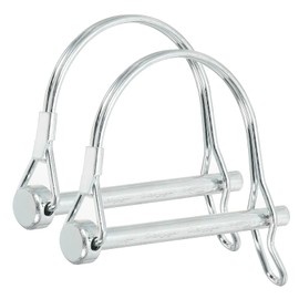 PATIKIL Shaft Locking Pin W Ear 1/4x1-5/8x1.73"(D*L*IW), 2 Pcs Safety Coupler Pin Pto Pin Round Arch Wire Retainer and Ear for Farm Trailer Tractor Truck Boat Towing (6x40x44mm)