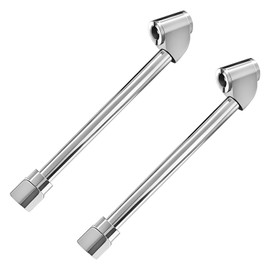NILLOS Tire Inflator Rod, 2 PCS 1/4'' Dual Head Tyre Air Chuck for Truck, Bus, Car, Motorcycle, Valve Tool (Silver)
