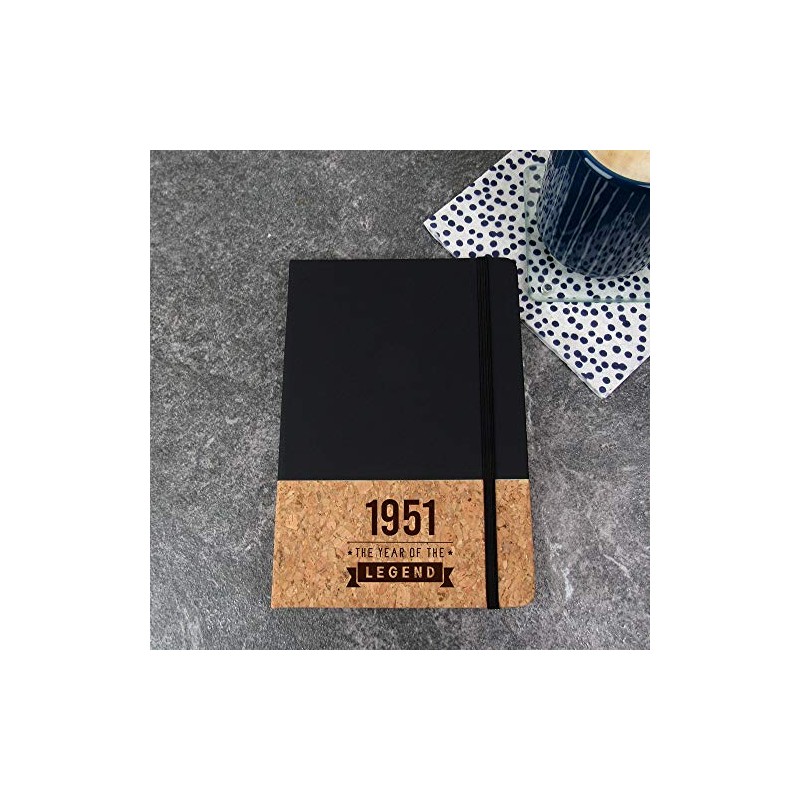 eBuyGB Notepad Engraved Black A5 Notebook-1951 Year of The Legend
