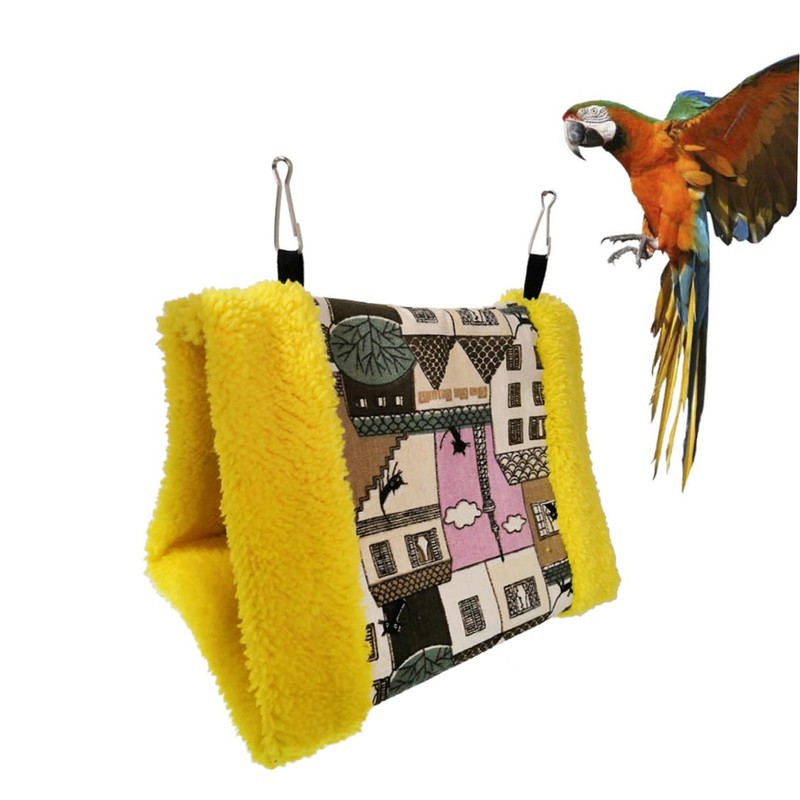 BESPORTBLE Thicken Parrot Hammock Large Triangle Bird Nest Winter Warm