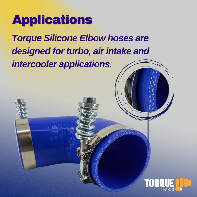 TORQUE 90 Degree Elbow 4-Ply Coupler Silicone Hose ID 3.5"