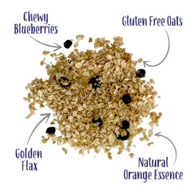 Laura's Gourmet Granola BlueBerry Bliss Crunch, 2 lb, Gluten-Free Oats, Vegan, Dairy & Soy Free Snack, Organic Agave, Chewy Blueberries, Citrus & Flax, Artisan, Breakfast Cereal, Non-GMO, Natural