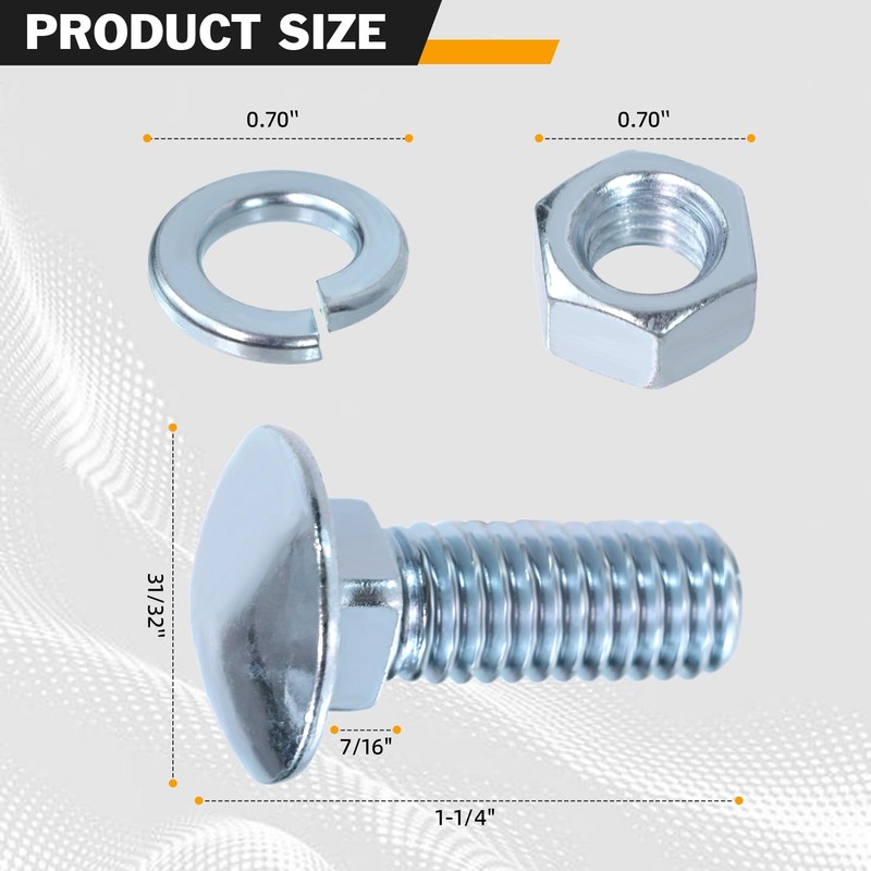 Front Rear Bumper Bolts Kit Capped Round Head Compatible with