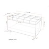 SIMPLIHOME Cosmopolitan 34 Inch Wide Transitional Rectangle Storage Ottoman in