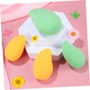 Healeved 4pcs Mango Shaped Makeup Sponges Portable for Liquid and