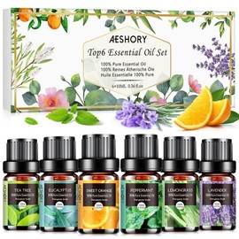 Hotel Diffuser Oils Gift Set - 6x10ML Luxury Fragrance Oil Blend, Hotel Scent Essential Oils Set for Diffuser, Candle, Soap Making Scents:_Top 6