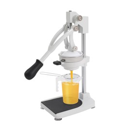 Manual Juicer Juice Extraction Machine Manual Fruit Press Squeezer for Orange Grape Lemon, Stainless Steel, Pointed/Flat Press Head, 9.7x7.5x18.9in