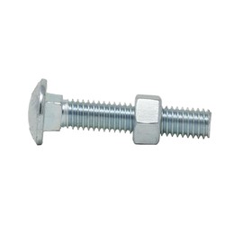 3/4"-10 x 5 (25 Pack) Zinc Carriage Bolt Kit Grade 307A, Includes 3/4"-10 Hex Nuts (25 pcs), Zinc Plated for Exterior Use by Fastener Depot, LLC