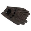 Harssidanzar Women's Leather Gloves Unlined Upgrade, Brown, Size L, brown