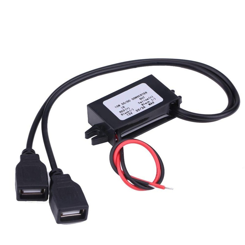 Suuonee USB Charger Adapter, 3A DC 12V to DC 5V