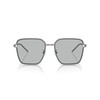 Emporio Armani Women's EA2159D Square Sunglasses, Matte Gunmetal/Light Grey, 57