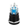 Larcele 19mm Push Button Switch with Light Indicator Self Locking