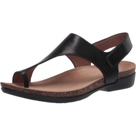 Dansko Reece Sandal for Women - Memory Foam and Cork Footbed for Comfort and Arch Support - Lightweight Rubber Outsole for Long-Lasting Wear - Versatile Casual to Dressy Black 8.5-9 M US